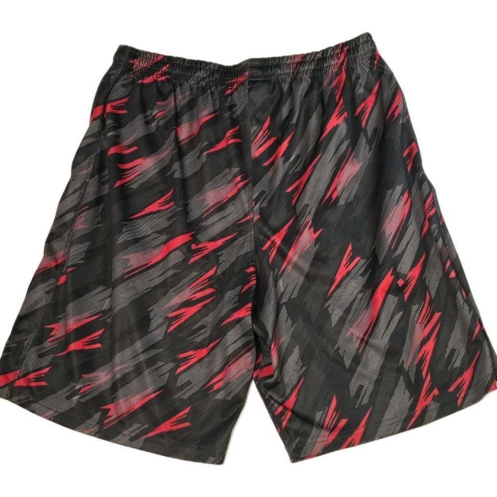 Mens University of Louisville Sz L Basketball shorts Geometric red black white - Picture 9 of 9